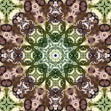 Seamless abstract square pattern. Symmetrical round pattern. Author's pattern Stock Photos