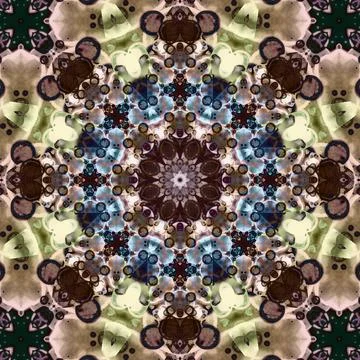 Seamless abstract square pattern. Symmetrical round pattern. Author's pattern Stock Photos