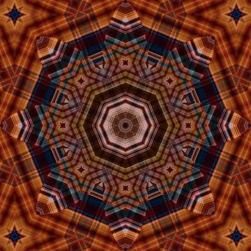 Seamless abstract square pattern. Symmetrical round pattern. Author's pattern Stock Photos