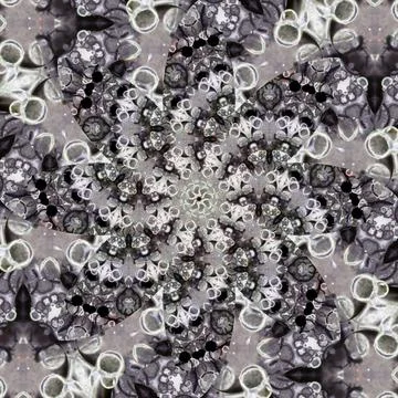 Seamless abstract square pattern. Symmetrical round pattern. Author's pattern Stockfoto's