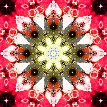 Seamless abstract square pattern. Symmetrical round pattern. Author's pattern Stock Photos