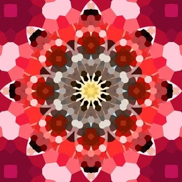 Seamless abstract square pattern. Symmetrical round pattern. Author's pattern 写真素材