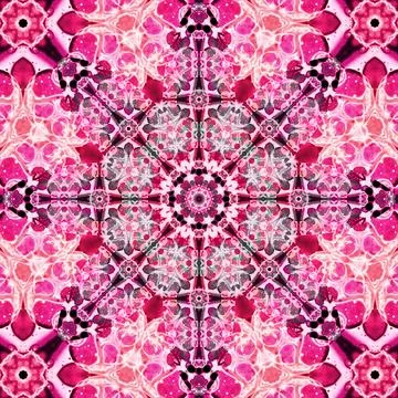 Seamless abstract square pattern. Symmetrical round pattern. Author's pattern 스톡 사진