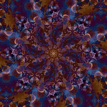 Seamless abstract square pattern. Symmetrical round pattern. Author's pattern 스톡 사진
