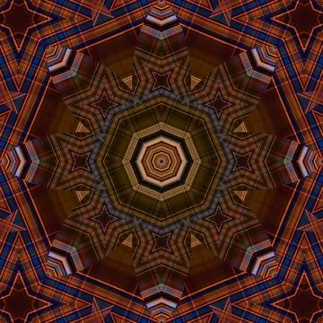 Seamless abstract square pattern. Symmetrical round pattern. Author's pattern 스톡 사진