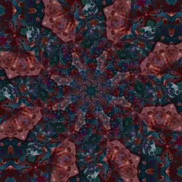 Seamless abstract square pattern. Symmetrical round pattern. Author's pattern Stock Photos