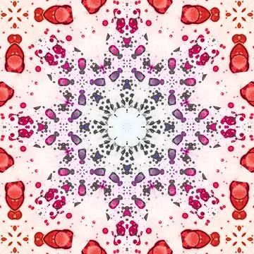 Seamless abstract square pattern. Symmetrical round pattern. Author's pattern Stock Photos