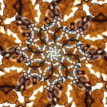 Seamless abstract square pattern. Symmetrical round pattern. Author's pattern Stock Photos