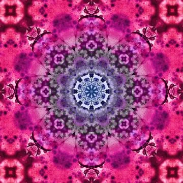 Seamless abstract square pattern. Symmetrical round pattern. Author's pattern Stock Photos