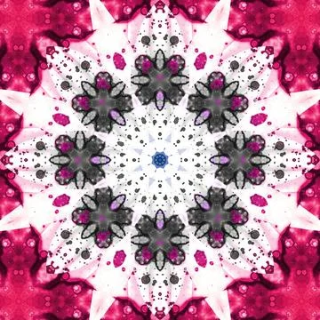 Seamless abstract square pattern. Symmetrical round pattern. Author's pattern Stock Photos