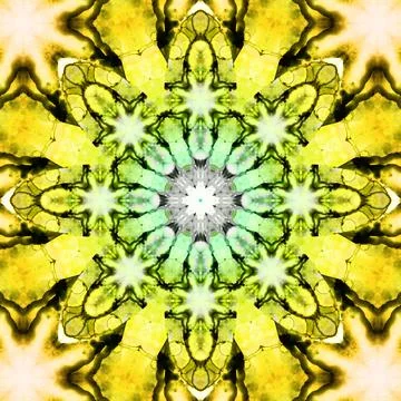 Seamless abstract square pattern. Symmetrical round pattern. Author's pattern 스톡 사진