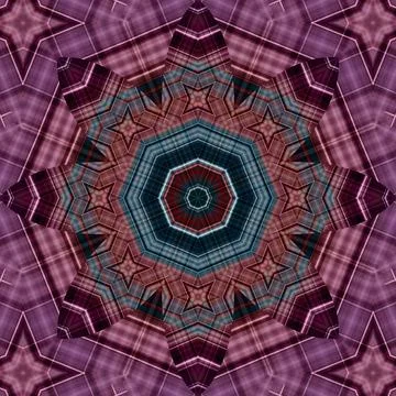 Seamless abstract square pattern. Symmetrical round pattern. Author's pattern 写真素材