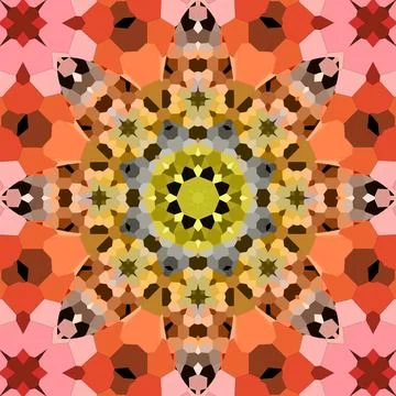 Seamless abstract square pattern. Symmetrical round pattern. Author's pattern Stock Photos