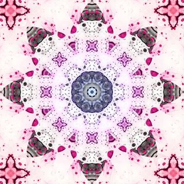 Seamless abstract square pattern. Symmetrical round pattern. Author's pattern Stock Photos