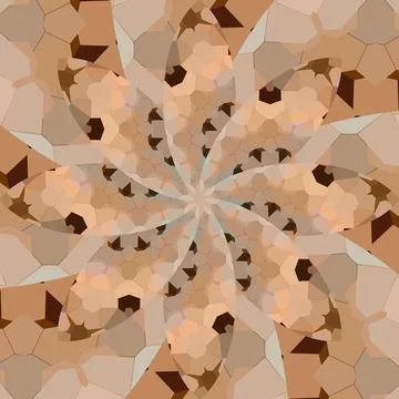 Seamless abstract square pattern. Symmetrical round pattern. Author's pattern 스톡 사진