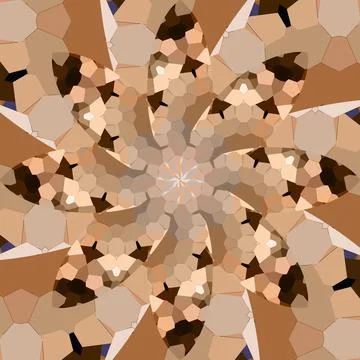 Seamless abstract square pattern. Symmetrical round pattern. Author's pattern 스톡 사진