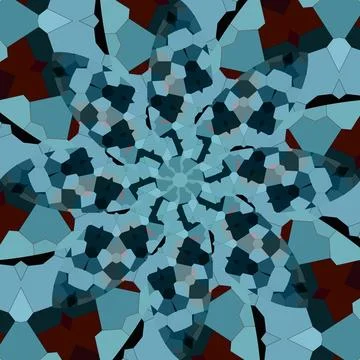Seamless abstract square pattern. Symmetrical round pattern. Author's pattern Stock Photos