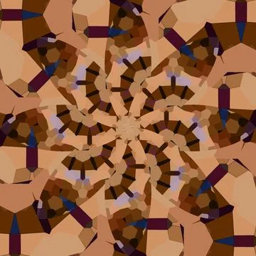 Seamless abstract square pattern. Symmetrical round pattern. Author's pattern 写真素材
