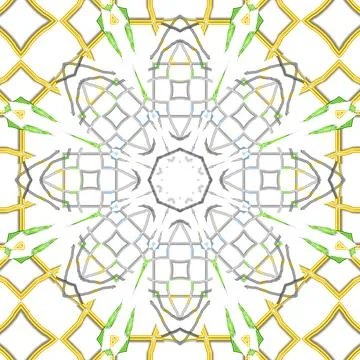 Seamless abstract square pattern. Symmetrical round pattern. Author's pattern 写真素材