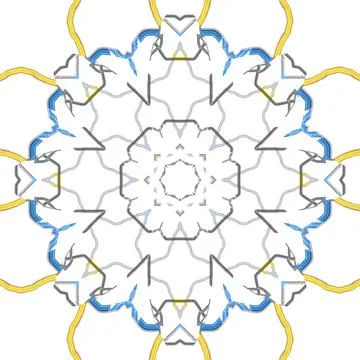 Seamless abstract square pattern. Symmetrical round pattern. Author's pattern 스톡 사진