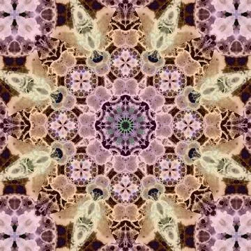 Seamless abstract square pattern. Symmetrical round pattern. Author's pattern Stock Photos