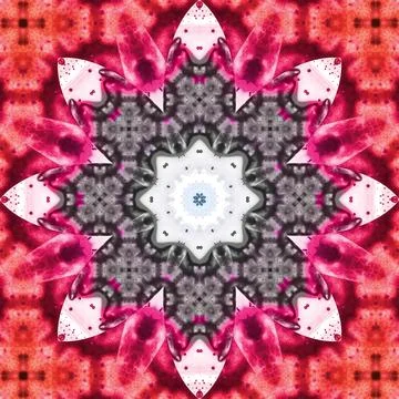 Seamless abstract square pattern. Symmetrical round pattern. Author's pattern 스톡 사진