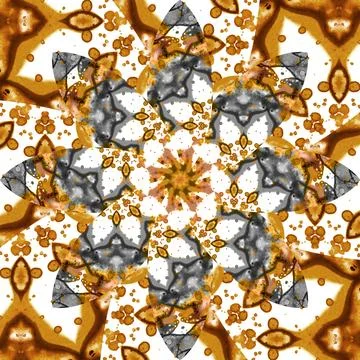 Seamless abstract square pattern. Symmetrical round pattern. Author's pattern Stock Photos