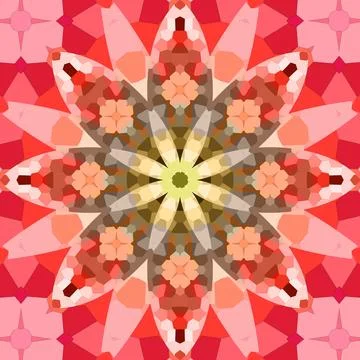 Seamless abstract square pattern. Symmetrical round pattern. Author's pattern 스톡 사진
