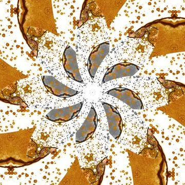 Seamless abstract square pattern. Symmetrical round pattern. Author's pattern Stock Photos