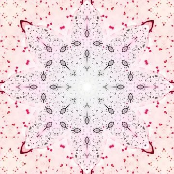 Seamless abstract square pattern. Symmetrical round pattern. Author's pattern Stockfoto's