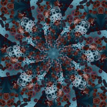 Seamless abstract square pattern. Symmetrical round pattern. Author's pattern Stock Photos