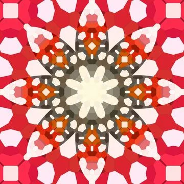 Seamless abstract square pattern. Symmetrical round pattern. Author's pattern Foto stock