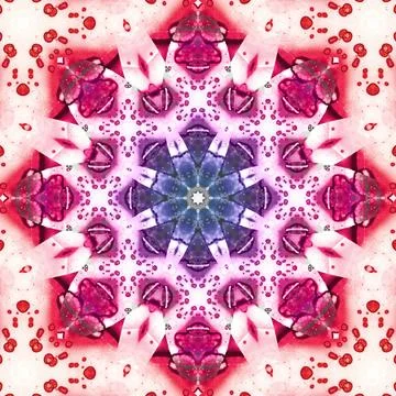 Seamless abstract square pattern. Symmetrical round pattern. Author's pattern Stock Photos