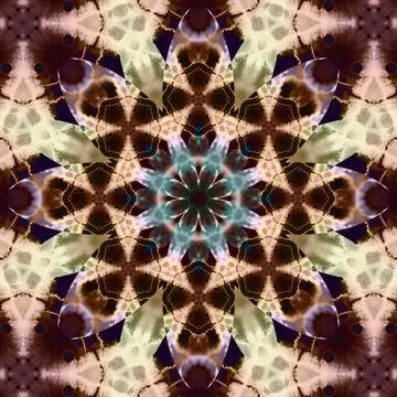 Seamless abstract square pattern. Symmetrical round pattern. Author's pattern 스톡 사진