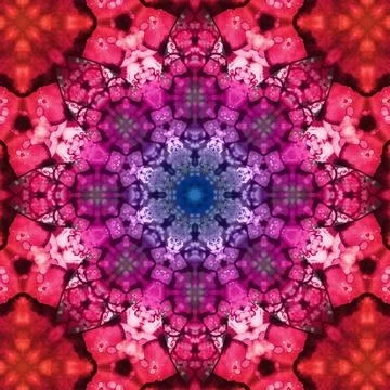 Seamless abstract square pattern. Symmetrical round pattern. Author's pattern Stock Photos