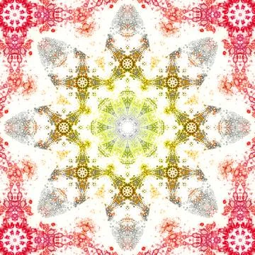Seamless abstract square pattern. Symmetrical round pattern. Author's pattern Stock Photos