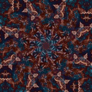 Seamless abstract square pattern. Symmetrical round pattern. Author's pattern Stock Photos