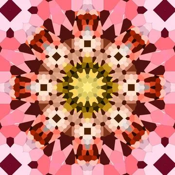 Seamless abstract square pattern. Symmetrical round pattern. Author's pattern Stock Photos