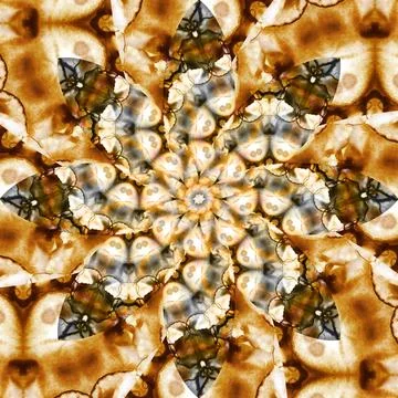 Seamless abstract square pattern. Symmetrical round pattern. Author's pattern Foto stock