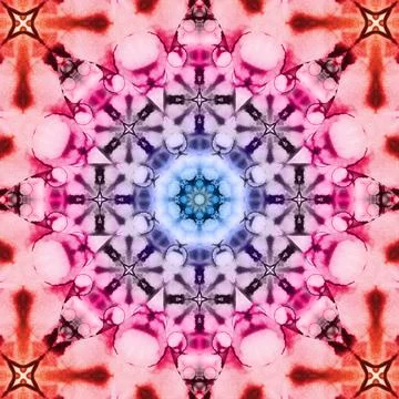 Seamless abstract square pattern. Symmetrical round pattern. Author's pattern Stock Photos