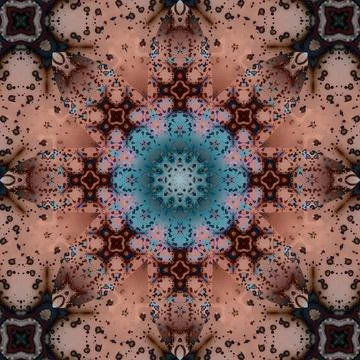 Seamless abstract square pattern. Symmetrical round pattern. Author's pattern Stock Photos