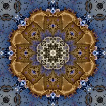 Seamless abstract square pattern. Symmetrical round pattern. Author's pattern Stock Photos
