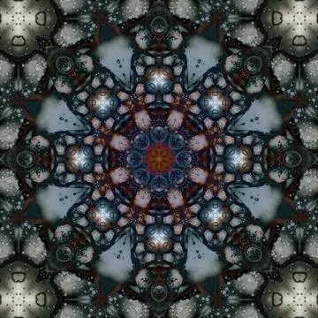 Seamless abstract square pattern. Symmetrical round pattern. Author's pattern Stock Photos