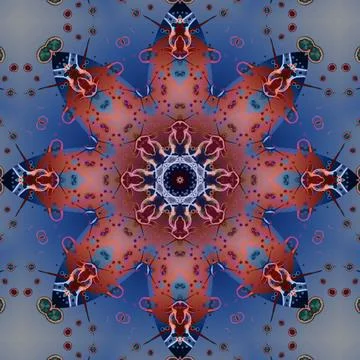 Seamless abstract square pattern. Symmetrical round pattern. Author's pattern Stock Photos