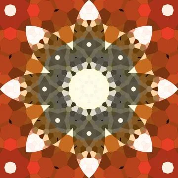 Seamless abstract square pattern. Symmetrical round pattern. Author's pattern Stock Photos