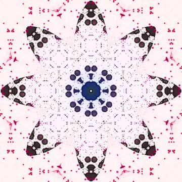 Seamless abstract square pattern. Symmetrical round pattern. Author's pattern 스톡 사진