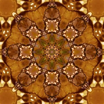 Seamless abstract square pattern. Symmetrical round pattern. Author's pattern Stock Photos