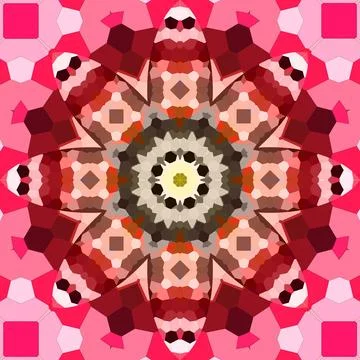 Seamless abstract square pattern. Symmetrical round pattern. Author's pattern Stock Photos