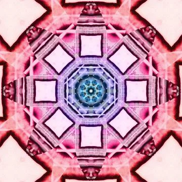Seamless abstract square pattern. Symmetrical round pattern. Author's pattern Stock Photos