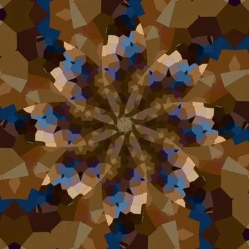 Seamless abstract square pattern. Symmetrical round pattern. Author's pattern 스톡 사진